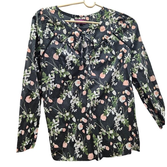 J. Crew Point Sur Peasant Top in Liberty® Poppy Dream S - Picture 2 of 7